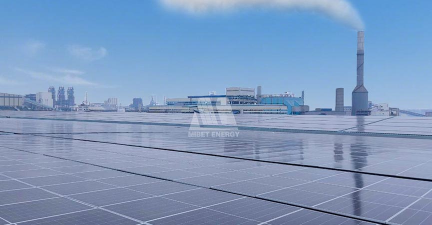 Mibet's Custom Mounting for Dexin Steel's 66MW Rooftop Solar