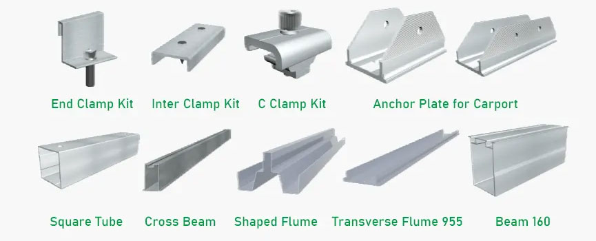 Solar Carport Mounting Structure Key Components