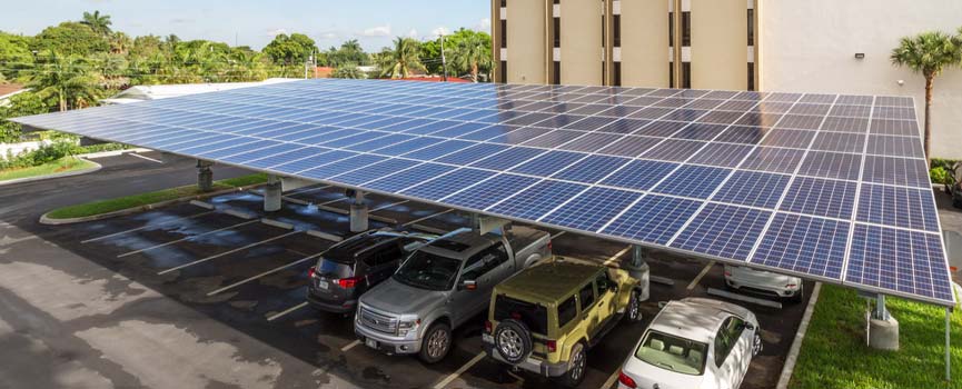 Blue Panel Solar Carport System