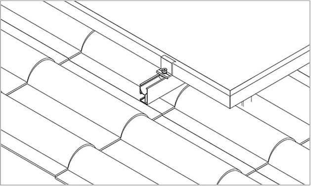 End clamp mounting schematic