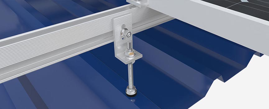 Corrugated or Trapezoidal Sheet Metal L-feet Hanger Bolt