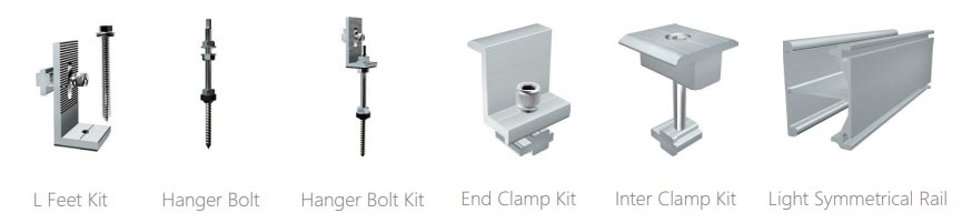 L-feet Hanger Bolt Components