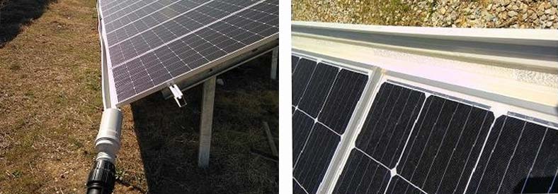 Ground Tilt Solar Panel Rainwater Harvesting System