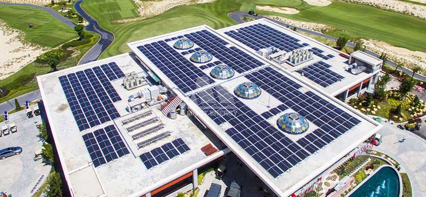 Mibet Vietnam 1.2MW flat roof ballasted project