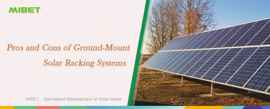 Fixed-tilt ground-mount solar racking system supporting PV panels in an open field.