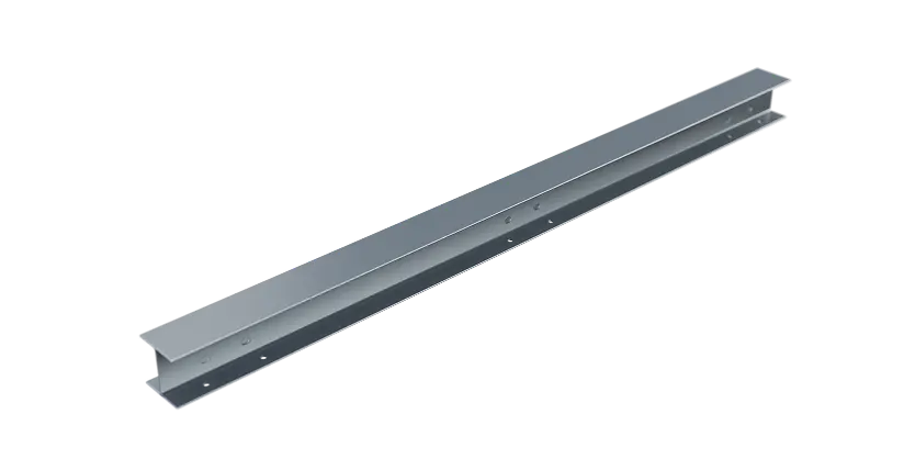 Aluminum alloy H-beam and column for solar mounting structures.