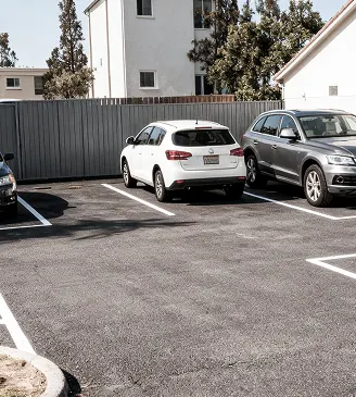 Multi-family and residential parking spaces suitable for residential solar carports.