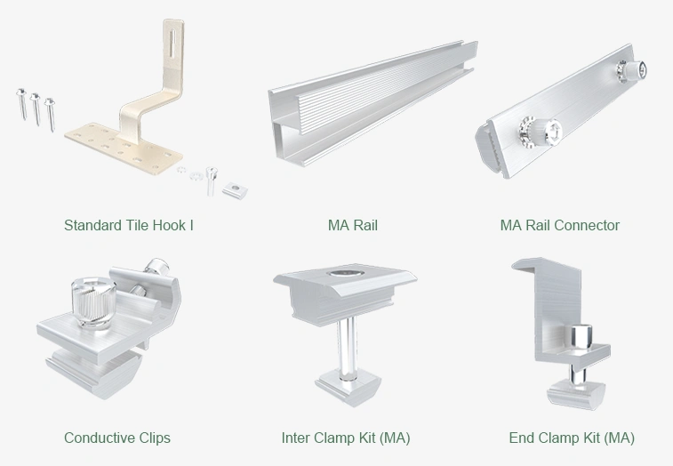 Components for tile roof solar systems