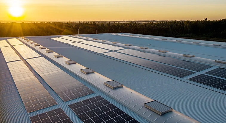 Solar Panels on Metal Roof