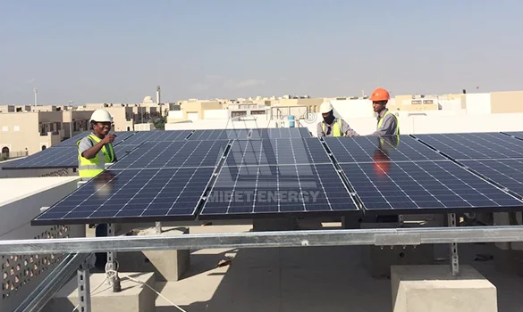 1 MW Flat Roof PV Project in Dubai, UAE
