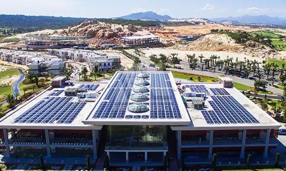 555 kW Flat Roof PV Project in Vietnam