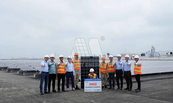 960.96 kW Flat Roof PV Project in Vietnam
