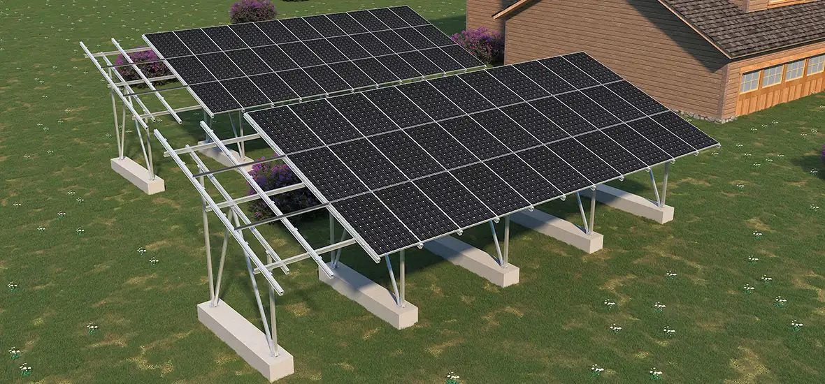 Application example of ground solar waterproof mounting system