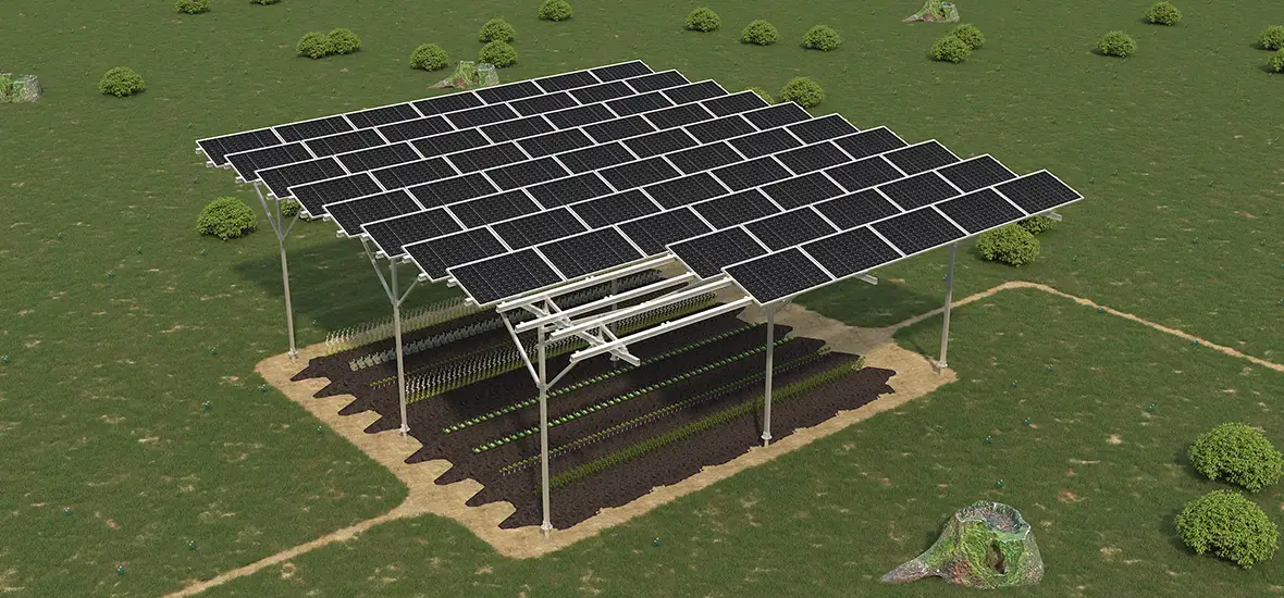 Application example of agricultural farmland solar mounting system