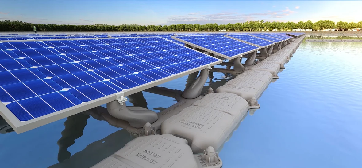 Application example of floating solar mounting system g4n+