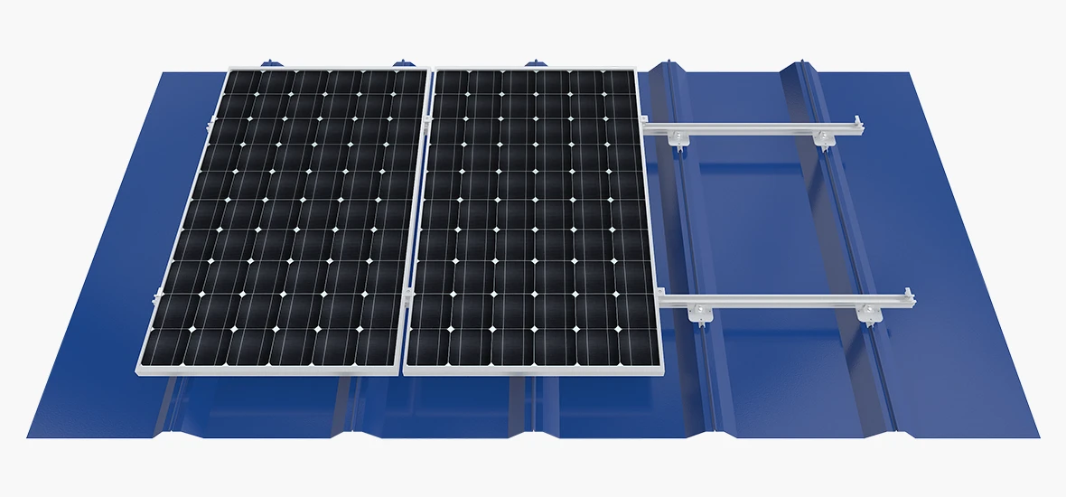 Application example of metal roof solar panel clamp