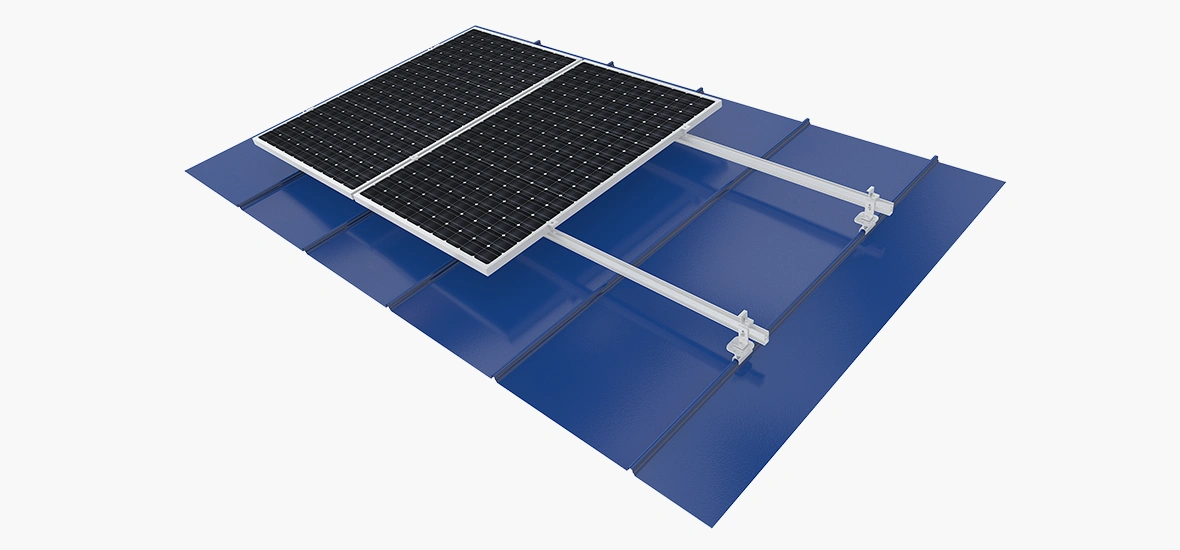 Application example of metal roof solar panel standing-seam clamp