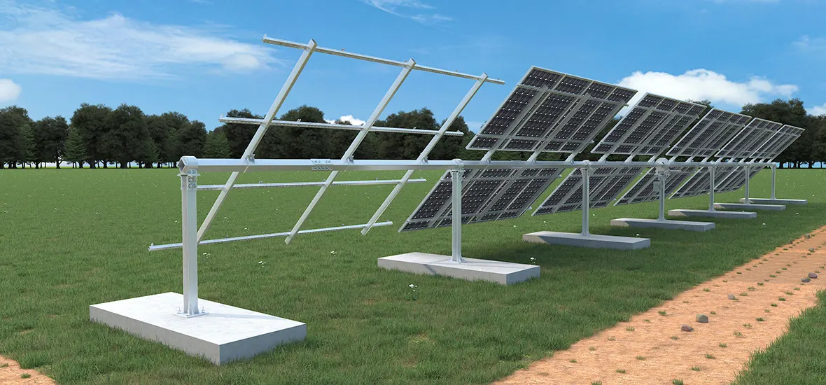 Application example of single axis solar tracker tr2