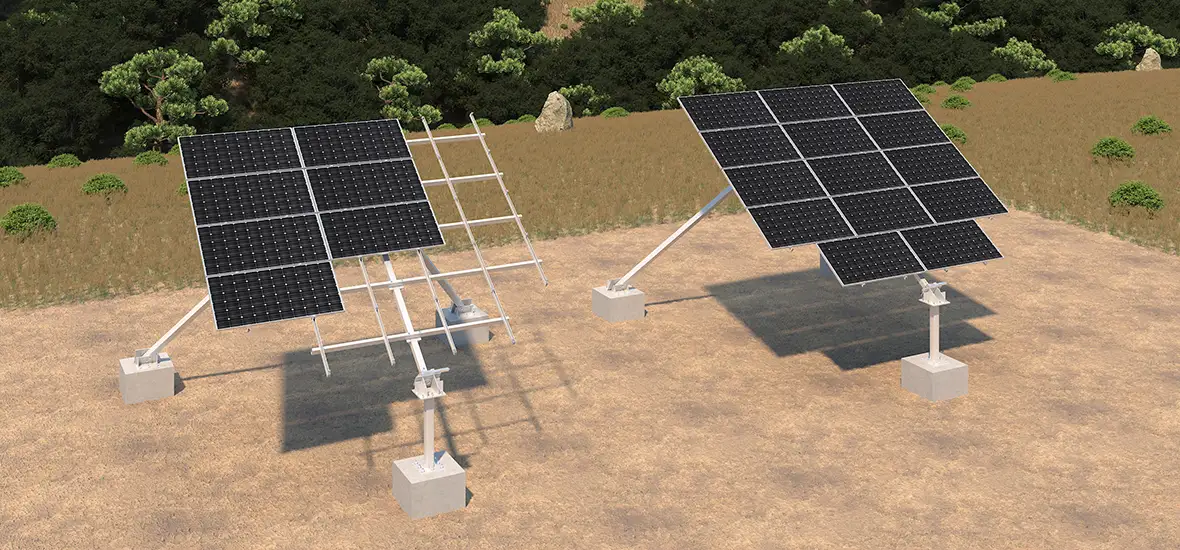 Application example of tilted single axis solar tracker