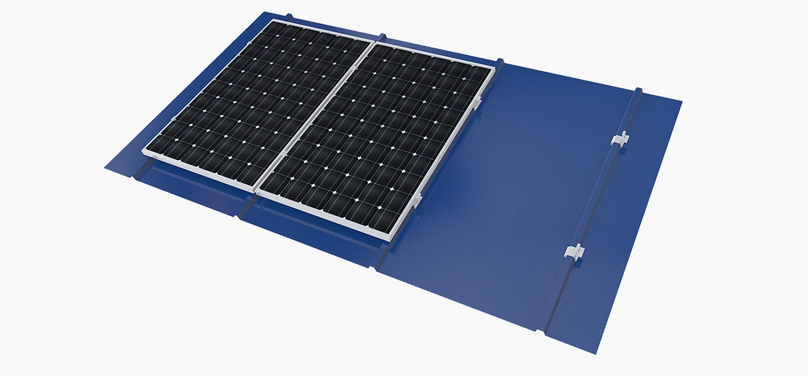 Application example of trapezoidal metal roof solar panel clamp (Without Rail)