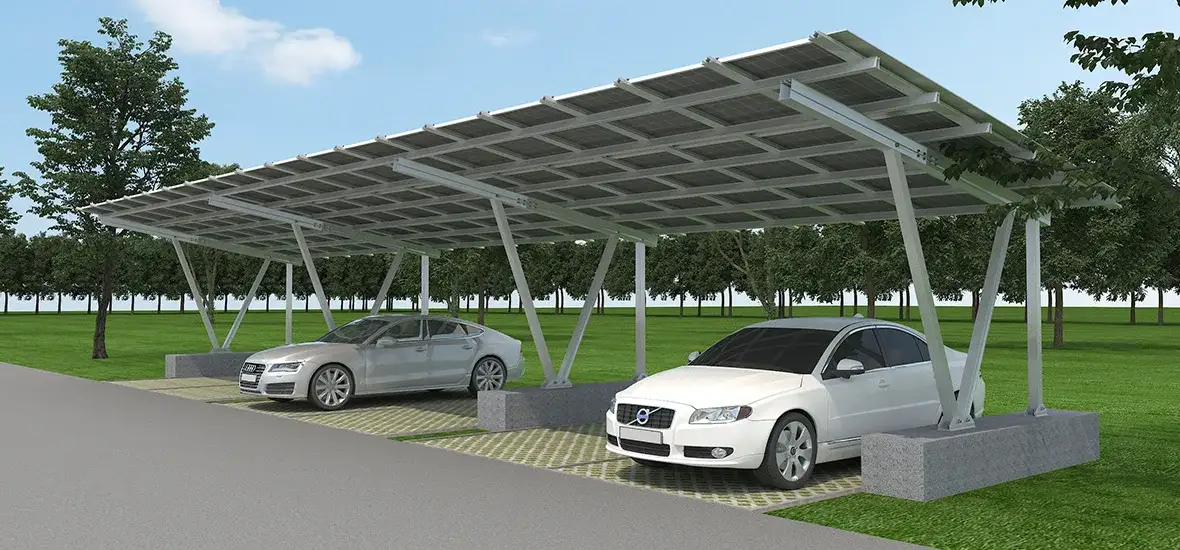 Application example of waterproof carport solar mounting system