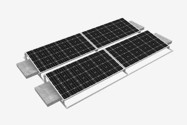 Ballasted Flat Roof System With No Roof Penetration Needed