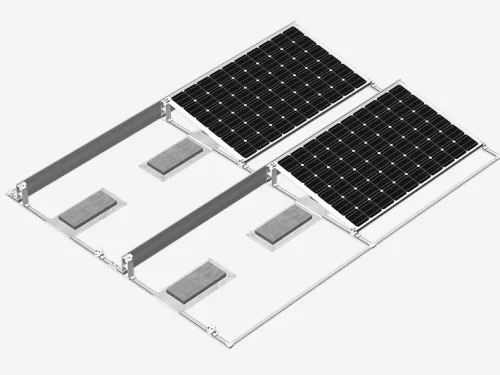 Flat Roof Ballasted Solar Racking System (One Sides)