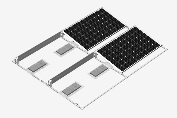 Flat Roof Ballasted Solar Racking System (One Sides)