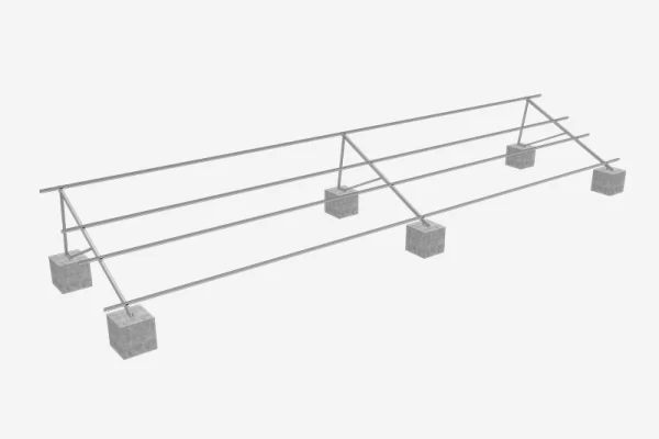 Flat Roof Solar Double-row Tripod (No Bottom Beam) RMIV