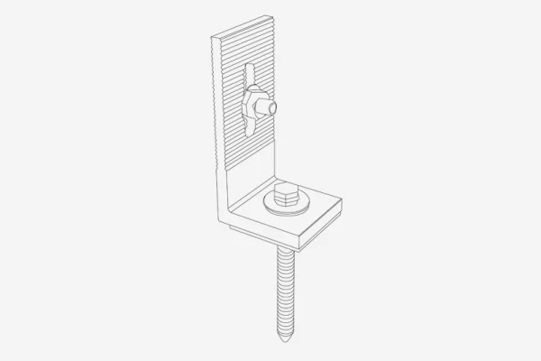 L-Feet Metal Roof Solar Mounts and Hanger Bolt Kit