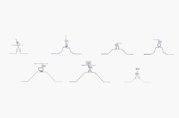 Metal Roof Solar Panel Standing Seam Clamp Details