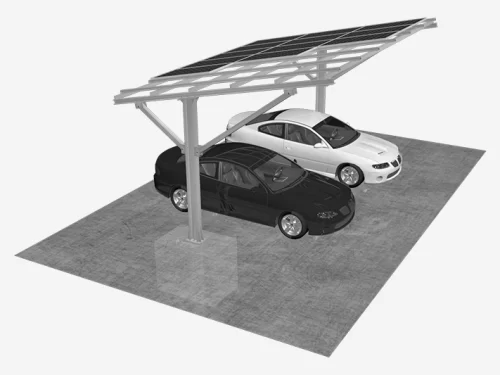 Single Post Solar Carport Mounting System