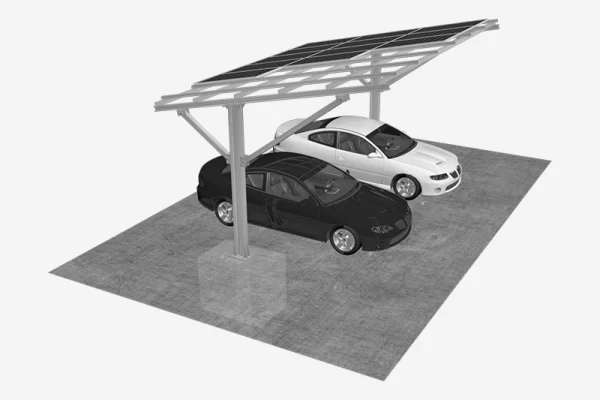 Single Post Solar Carport Mounting System