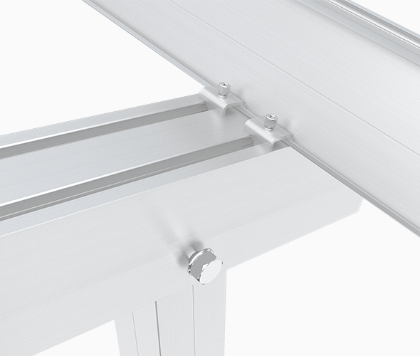 Single V-column Solar Carport Bracket Details