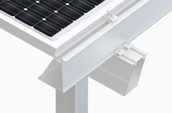 Single V-column Solar Carport Bracket Details
