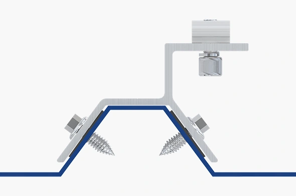 Trapezoidal Metal Roof Mounting Clamp Details