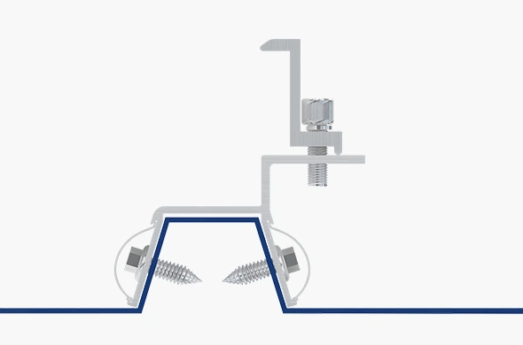 Trapezoidal Metal Roof Solar Panel Clamp Details