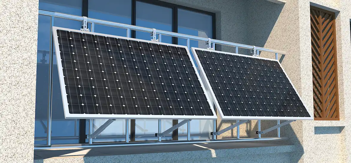 Application example of balcony railing solar mounting system