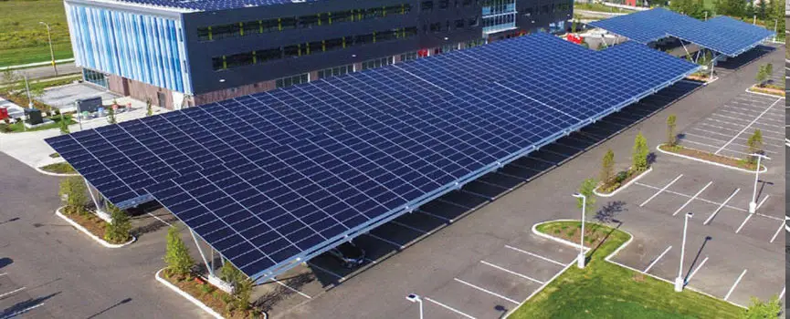 Horizontal two-row solar carport