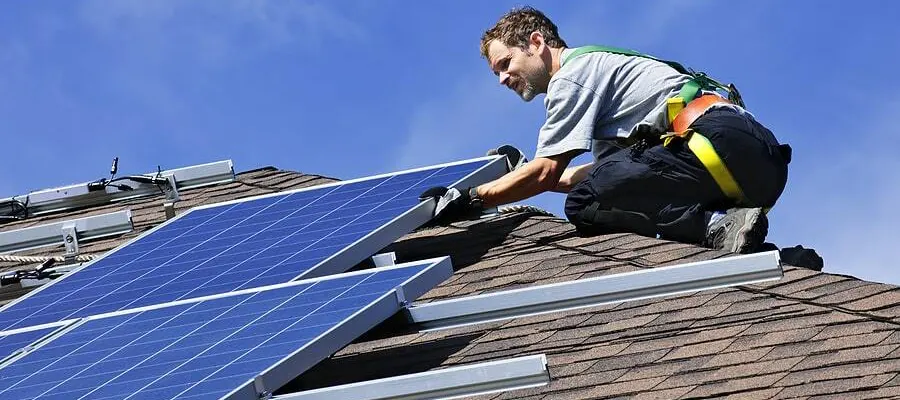 Installation of solar panels on tile roofs