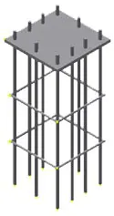 Embedded steel reinforcement cages