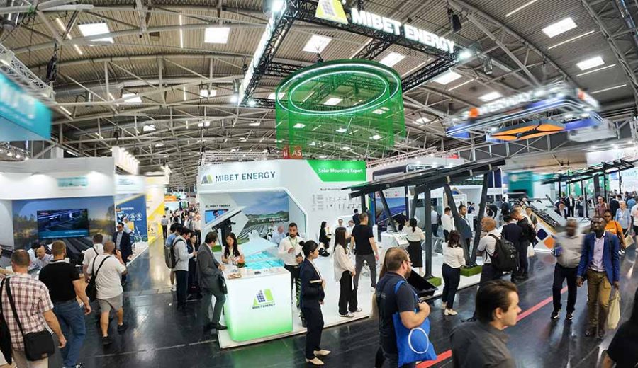 Mibet booth at PV Intersolar Europe Munich