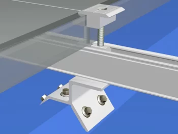 Trapezoidal Metal Roof Mounting Clamp (with Rail)